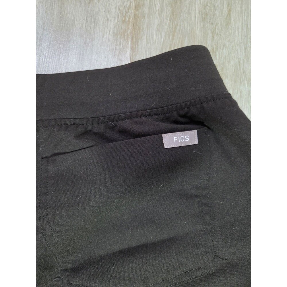 FIGS Zamora Scrub Pants Black Jogger Drawstring Stretch Cargo Womens XL EUC - Picture 9 of 9